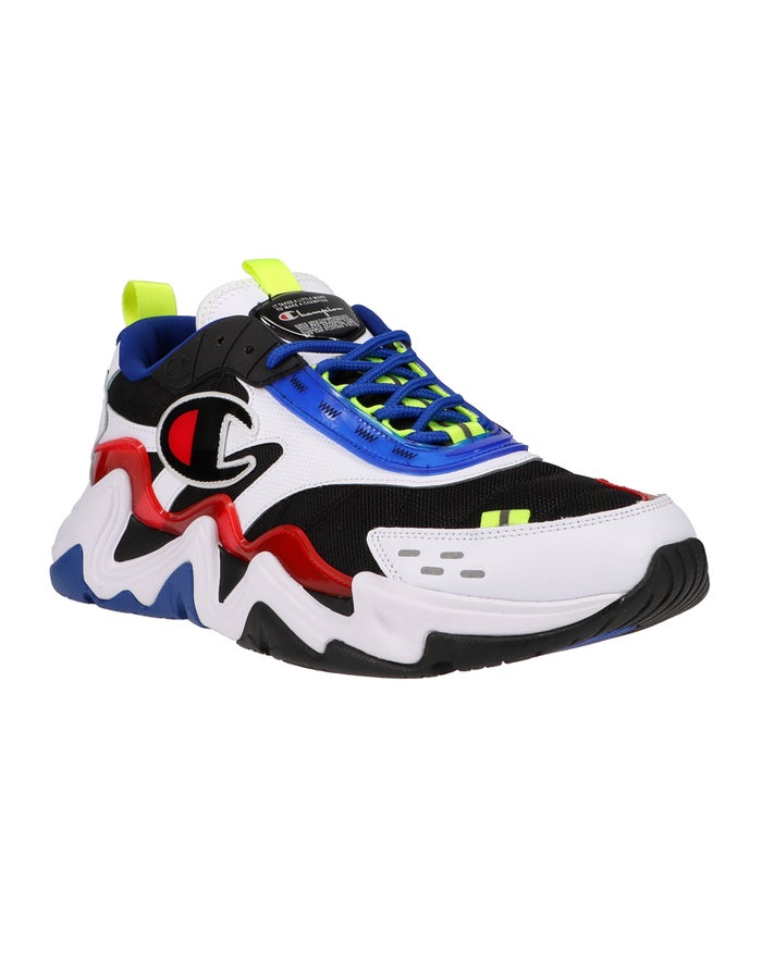 Champion Mens Sneakers NZ - Hyper C Flood Black/Blue/White ( 3462-YSJNR )